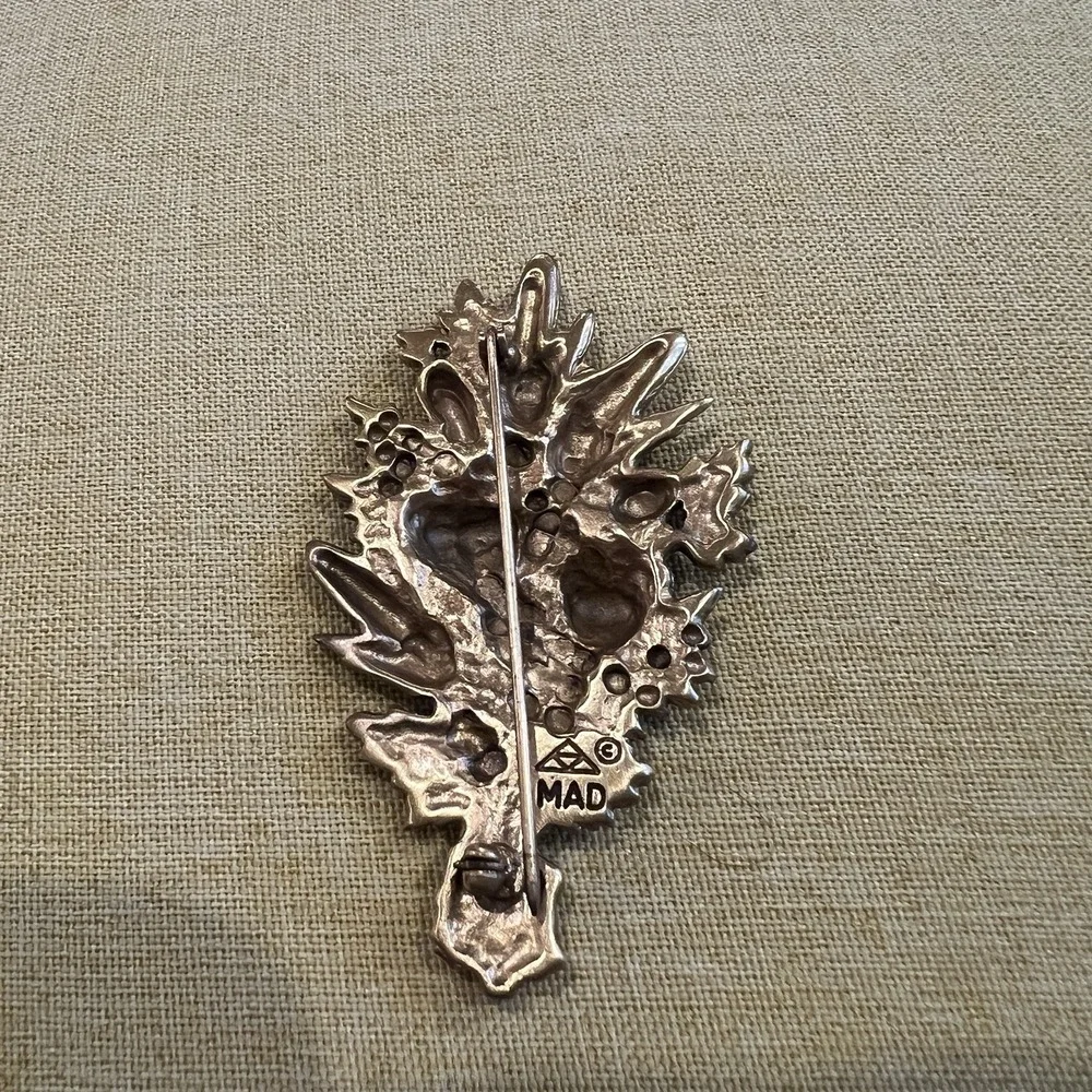 Museum Of Arts And Design MAD Bountiful Harvest Brooch Pewter with Gold Finish
